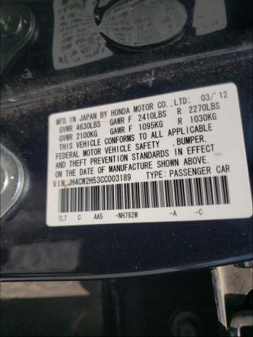 Photo 9 VIN: JH4CW2H53CC003189 - ACURA TSX 