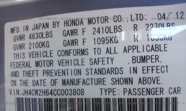 Photo 8 VIN: JH4CW2H64CC003808 - ACURA TSX 