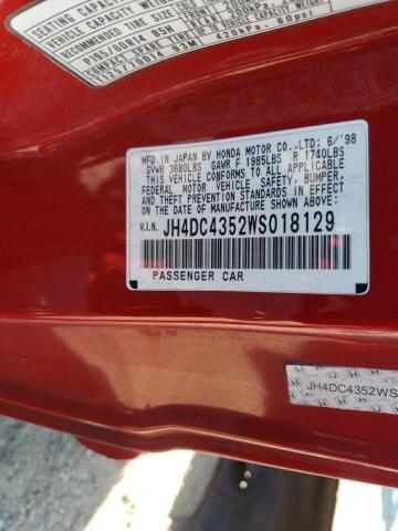 Photo 12 VIN: JH4DC4352WS018129 - ACURA INTEGRA 