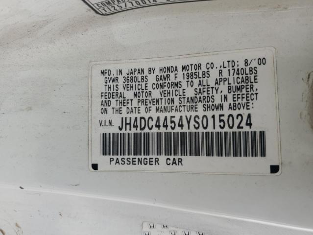 Photo 11 VIN: JH4DC4454YS015024 - ACURA INTEGRA 