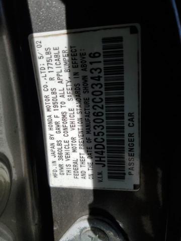 Photo 11 VIN: JH4DC53062C034316 - ACURA RSX 