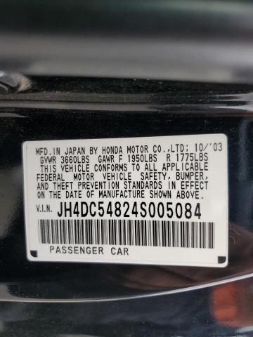 Photo 12 VIN: JH4DC54824S005084 - ACURA RSX 