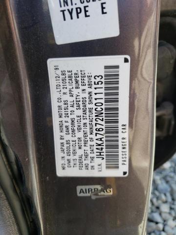 Photo 11 VIN: JH4KA7672NC011153 - ACURA LEGEND LS 