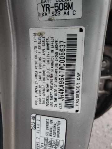 Photo 11 VIN: JH4KA9641WC005637 - ACURA RL 