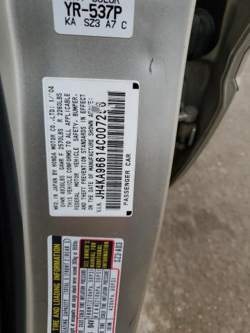 Photo 12 VIN: JH4KA96614C007256 - ACURA RL 