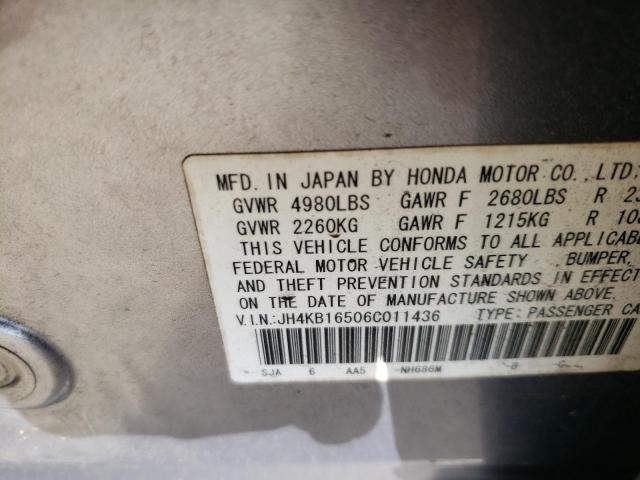 Photo 11 VIN: JH4KB16506C011436 - ACURA RL 