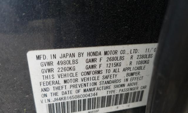 Photo 9 VIN: JH4KB16508C004344 - ACURA RL 