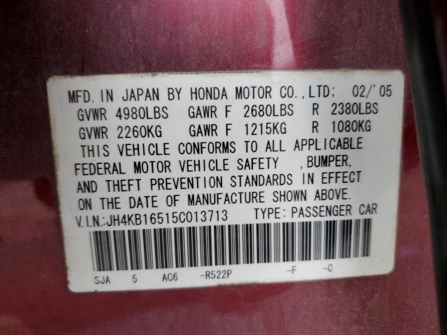 Photo 11 VIN: JH4KB16515C013713 - ACURA RL 