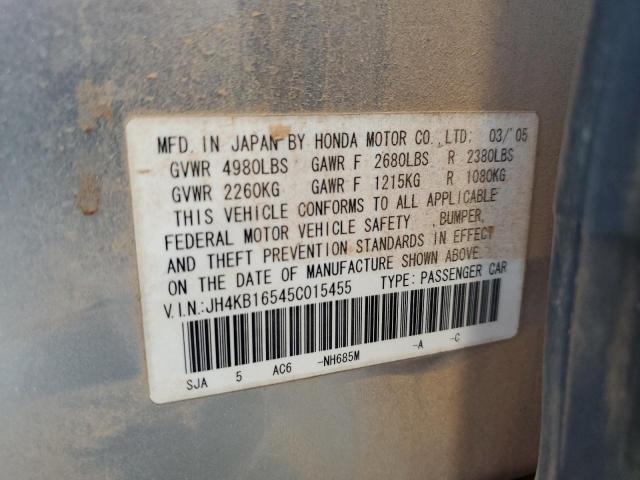 Photo 12 VIN: JH4KB16545C015455 - ACURA RL 