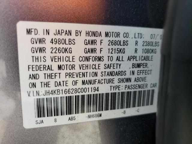 Photo 11 VIN: JH4KB16628C001194 - ACURA RL 