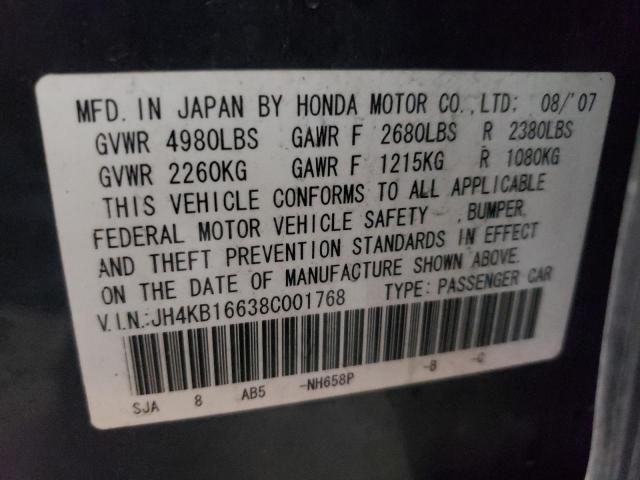 Photo 11 VIN: JH4KB16638C001768 - ACURA RL 