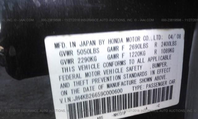 Photo 8 VIN: JH4KB26659C000600 - ACURA RL 