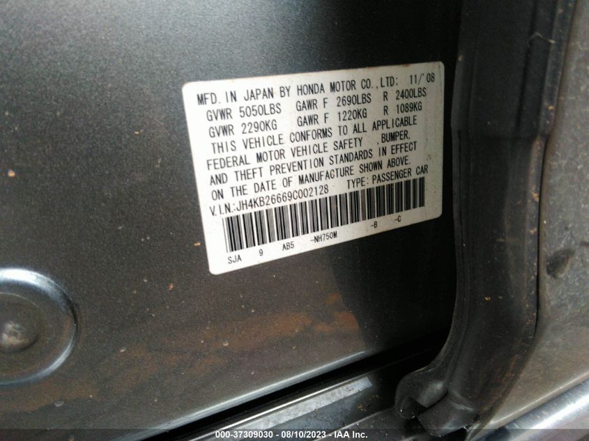 Photo 8 VIN: JH4KB26669C002128 - ACURA RL 