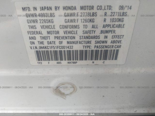 Photo 8 VIN: JH4KC1F51FC001432 - ACURA RLX 