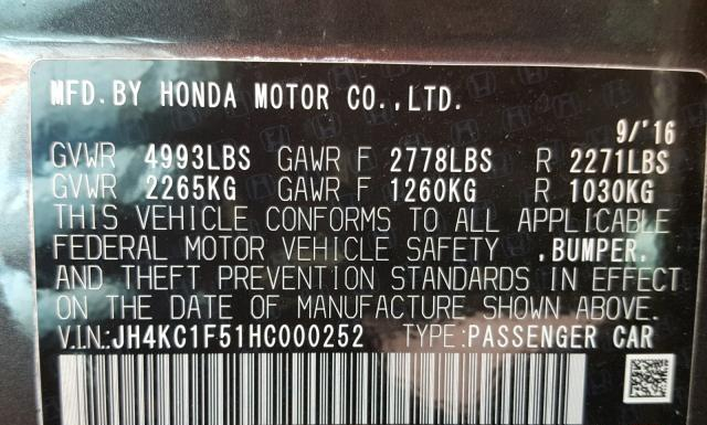 Photo 9 VIN: JH4KC1F51HC000252 - ACURA RLX 