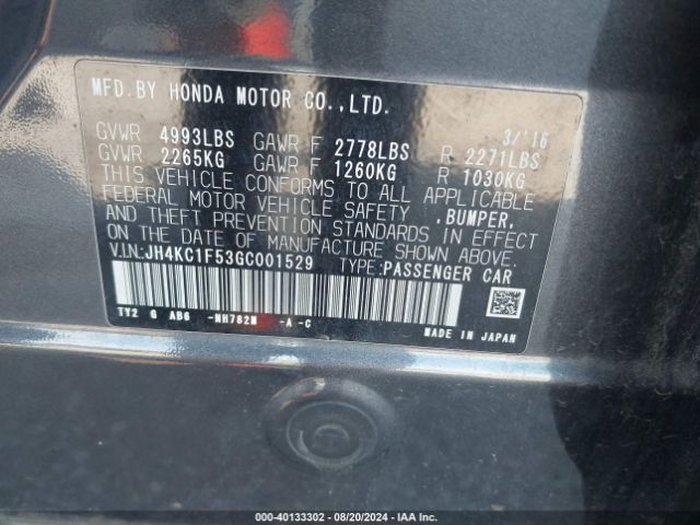 Photo 8 VIN: JH4KC1F53GC001529 - ACURA RLX 