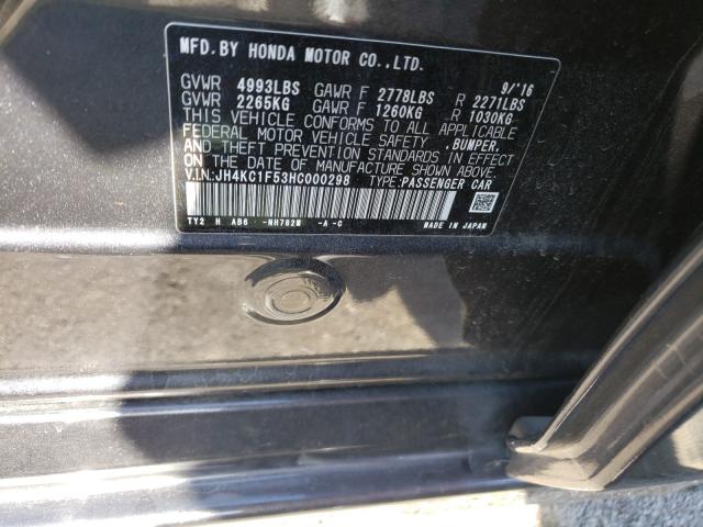 Photo 9 VIN: JH4KC1F53HC000298 - ACURA RLX TECH 