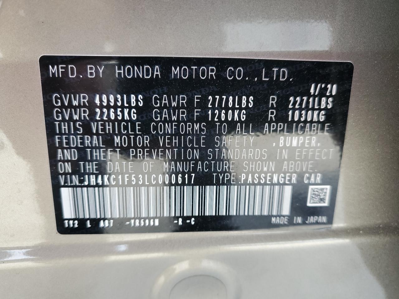 Photo 11 VIN: JH4KC1F53LC000617 - ACURA RLX 