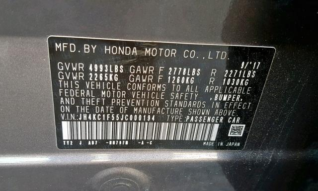 Photo 9 VIN: JH4KC1F55JC000194 - ACURA RLX 