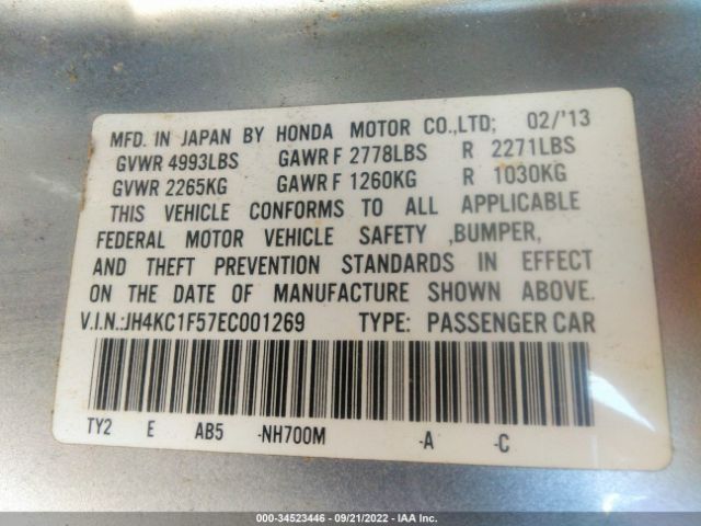 Photo 8 VIN: JH4KC1F57EC001269 - ACURA RLX 