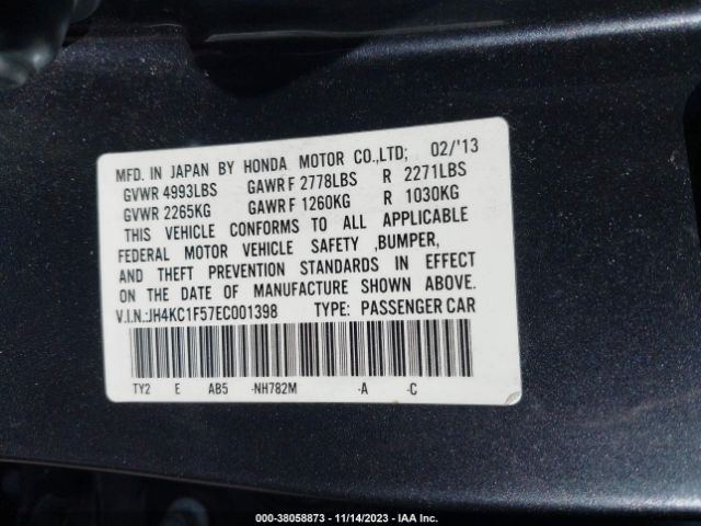 Photo 8 VIN: JH4KC1F57EC001398 - ACURA RLX 