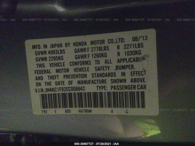 Photo 8 VIN: JH4KC1F92EC006642 - ACURA RLX 