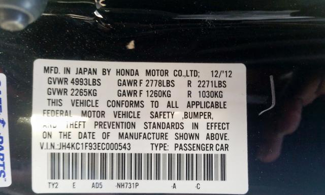 Photo 9 VIN: JH4KC1F93EC000543 - ACURA RLX 