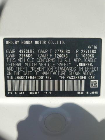 Photo 12 VIN: JH4KC1F94GC001767 - ACURA RLX ADVANC 