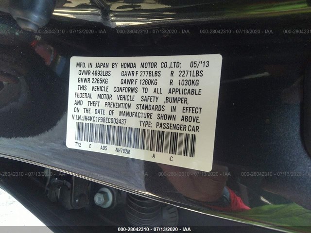 Photo 8 VIN: JH4KC1F98EC003437 - ACURA RLX 