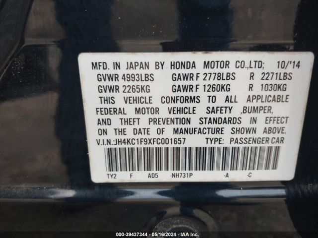 Photo 8 VIN: JH4KC1F9XFC001657 - ACURA RLX 