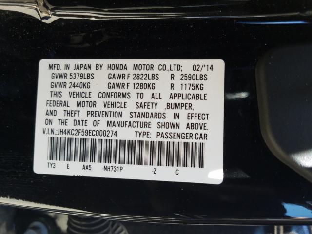 Photo 9 VIN: JH4KC2F59EC000274 - ACURA RLX SPORT 