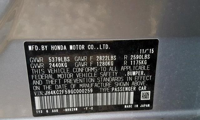 Photo 9 VIN: JH4KC2F59GC000259 - ACURA RLX 