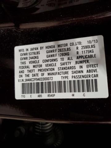 Photo 11 VIN: JH4KC2F94EC000072 - ACURA RLX SPORT 