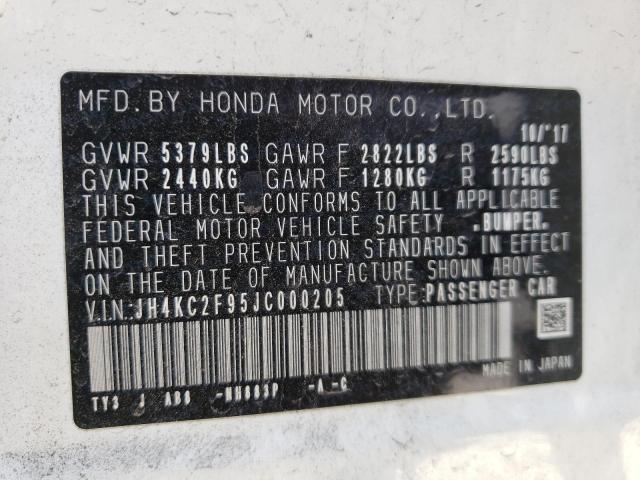 Photo 9 VIN: JH4KC2F95JC000205 - ACURA RLX SPORT 