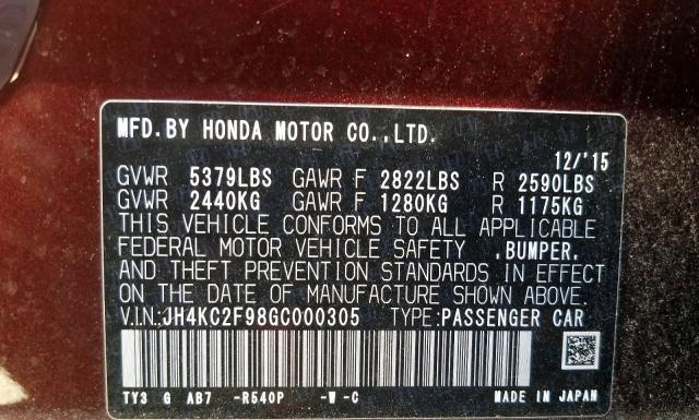 Photo 9 VIN: JH4KC2F98GC000305 - ACURA RLX 