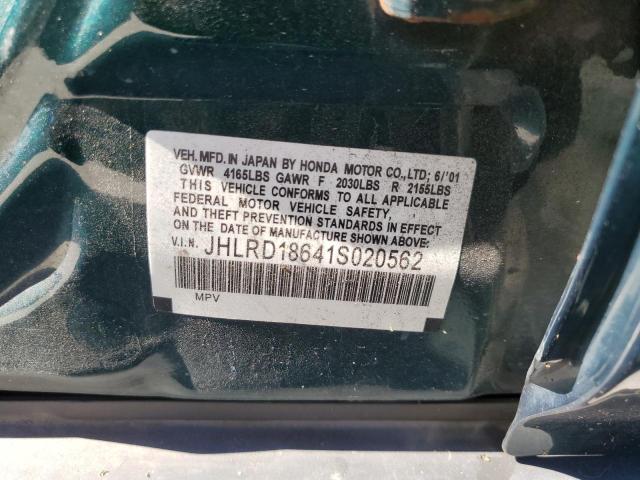 Photo 11 VIN: JHLRD18641S020562 - HONDA CRV 