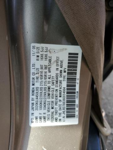 Photo 11 VIN: JHLRD78836C014984 - HONDA CR-V EX 