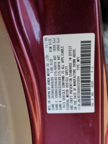 Photo 11 VIN: JHLRD78886C020859 - HONDA CRV 