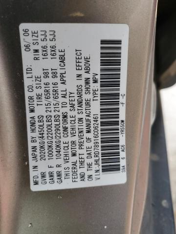 Photo 12 VIN: JHLRD78916C062461 - HONDA CRV 