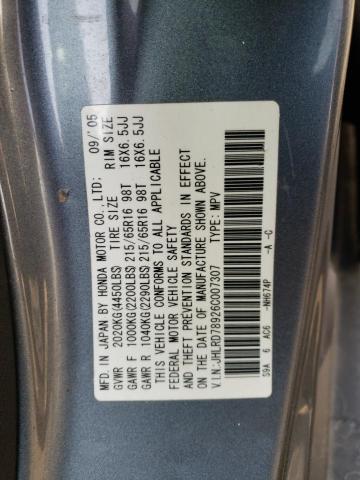 Photo 12 VIN: JHLRD78926C007307 - HONDA CRV 