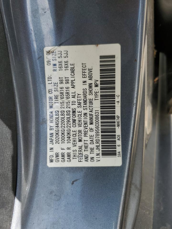 Photo 11 VIN: JHLRD78956C008631 - HONDA CR-V 