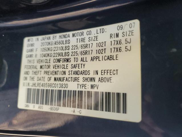 Photo 12 VIN: JHLRE48598C013830 - HONDA CR-V EX 