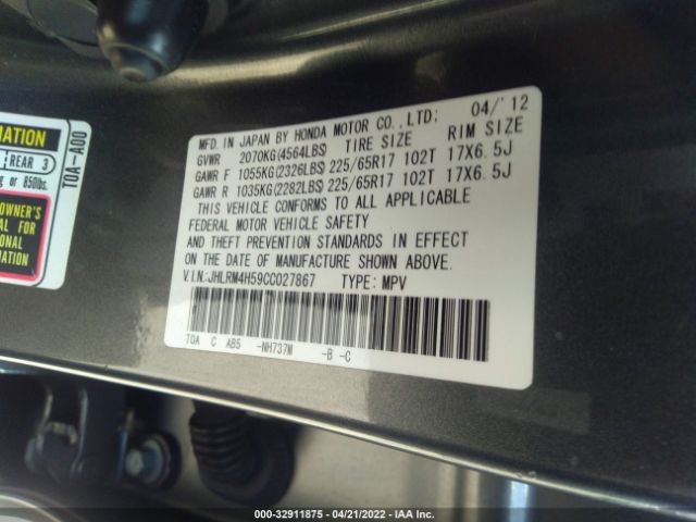 Photo 8 VIN: JHLRM4H59CC027867 - HONDA CR-V 