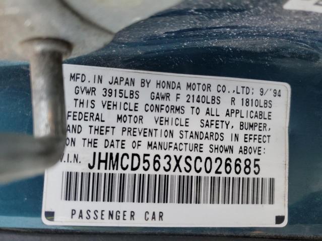 Photo 11 VIN: JHMCD563XSC026685 - HONDA ACCORD LX 