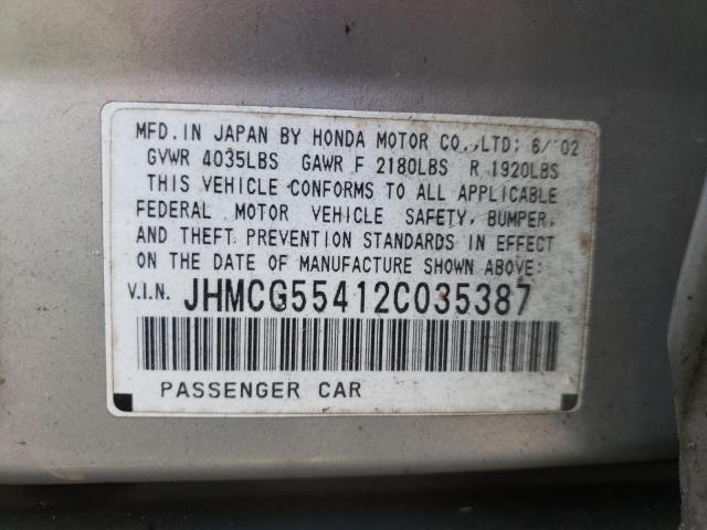 Photo 9 VIN: JHMCG55412C035387 - HONDA ACCORD 