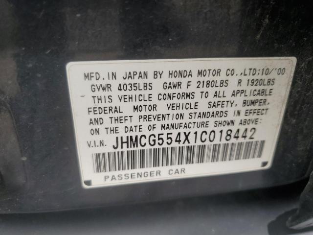 Photo 11 VIN: JHMCG554X1C018442 - HONDA ACCORD 