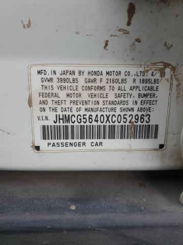 Photo 11 VIN: JHMCG5640XC052963 - HONDA ACCORD LX 