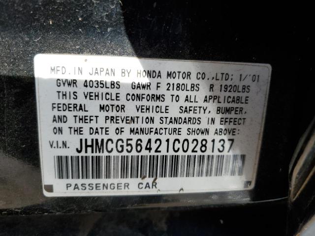 Photo 11 VIN: JHMCG56421C028137 - HONDA ACCORD 