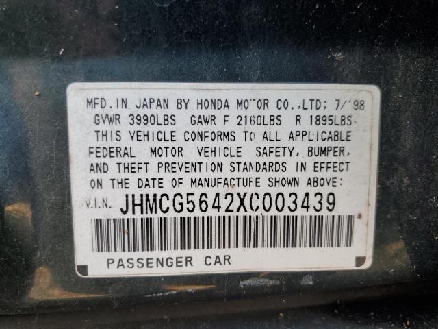 Photo 11 VIN: JHMCG5642XC003439 - HONDA ACCORD 