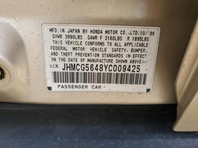 Photo 11 VIN: JHMCG5648YC009425 - HONDA ACCORD 